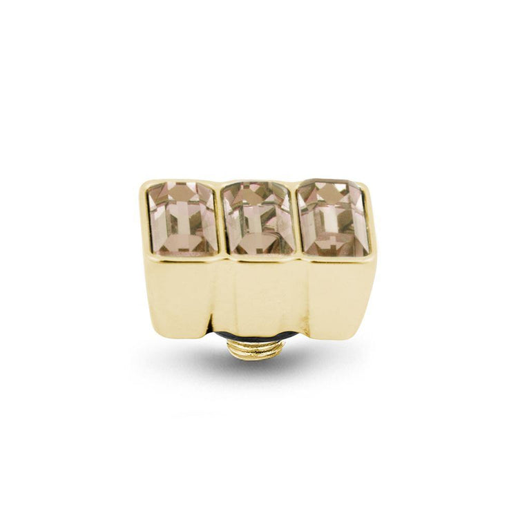 Melano Twisted Baguette Steentje - melanojewelry