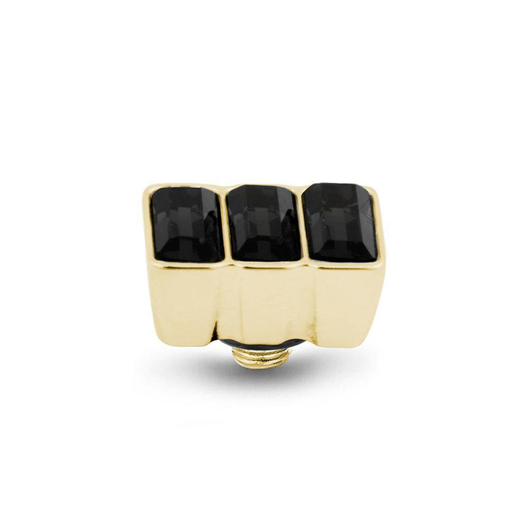 Melano Twisted Baguette Steentje - melanojewelry