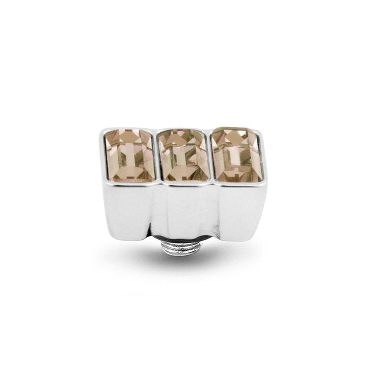 Melano Twisted Baguette Steentje - melanojewelry