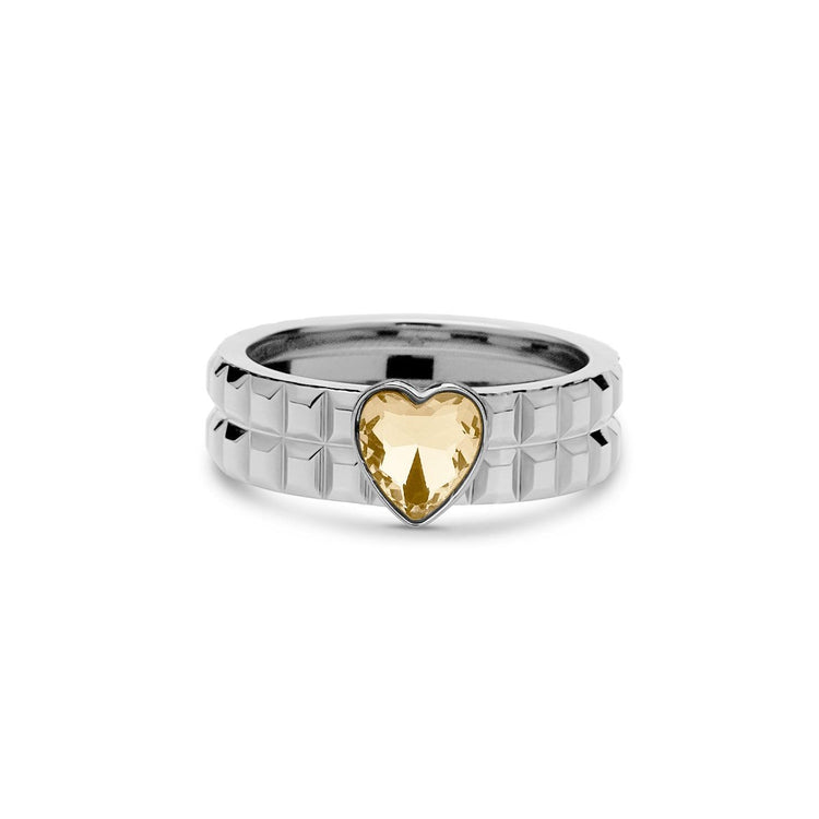 Melano Twisted Chocolate Heart Ring Set - melanojewelry