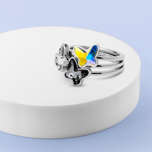 Melano Twisted Fly Away Ringen Set - melanojewelry