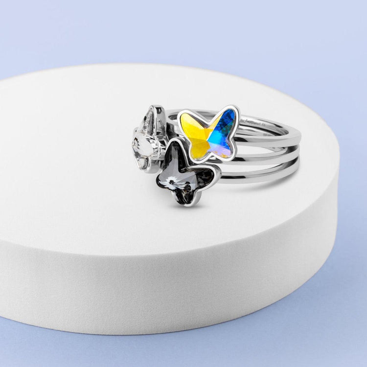 Melano Twisted Fly Away Ringen Set - melanojewelry