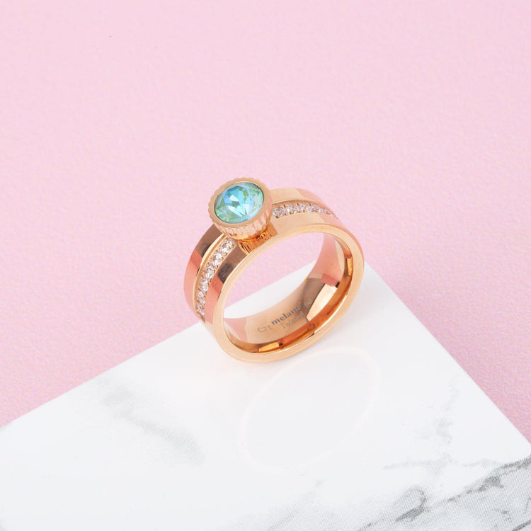 Melano Twisted Mermaid Splash Ring Set - melanojewelry