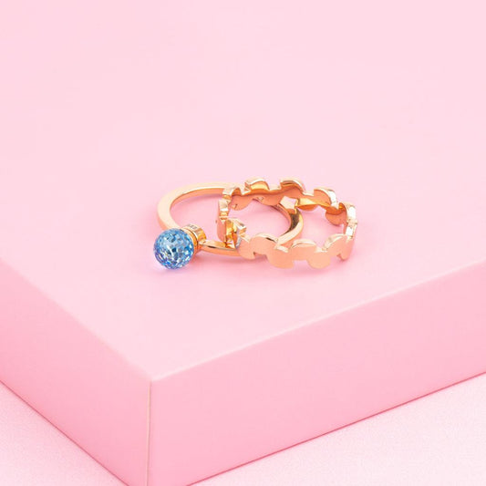 Melano Twisted Nothing Compares Ringen Set Rosékleurig - melanojewelry