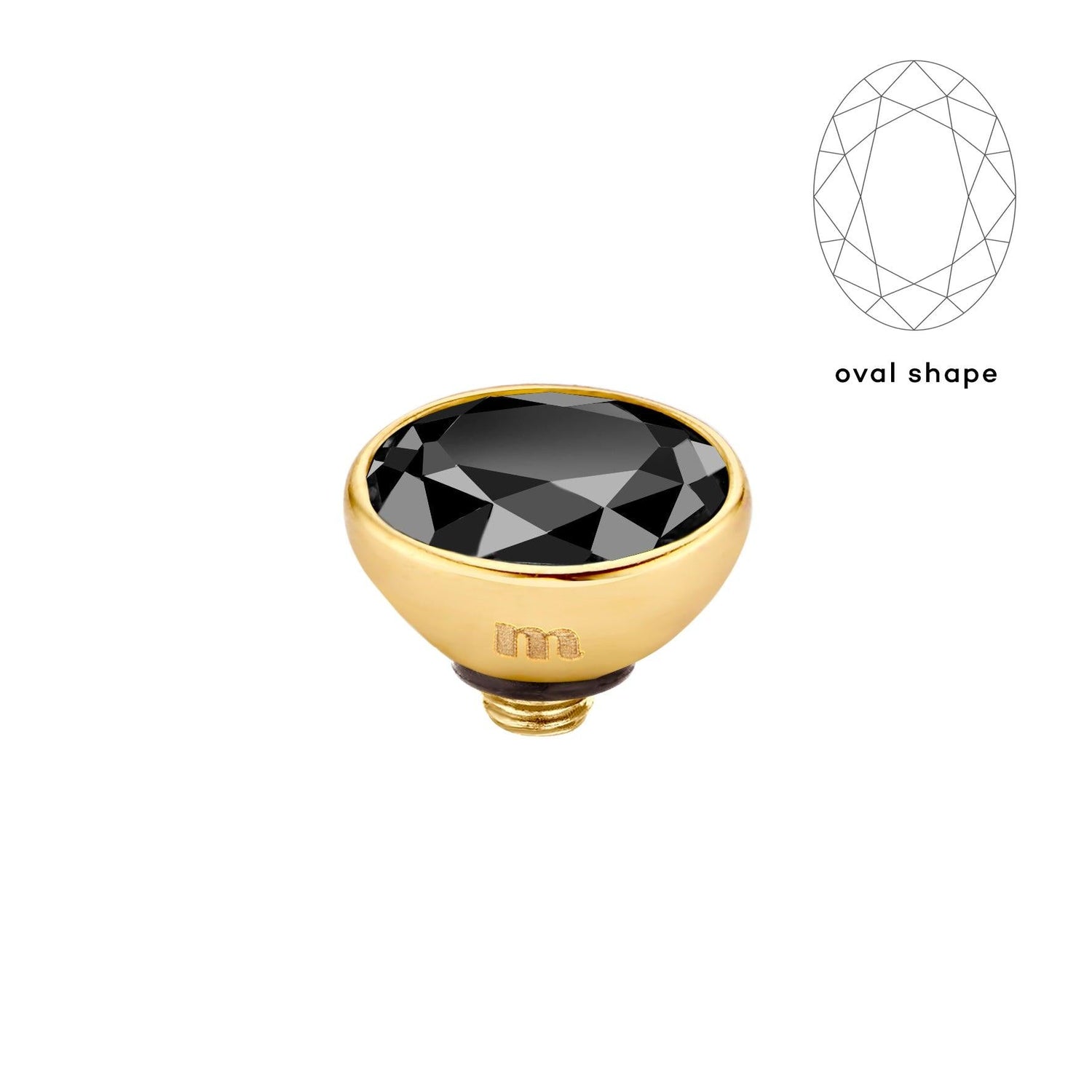 Melano Twisted Rounded Oval Steentje - melanojewelry