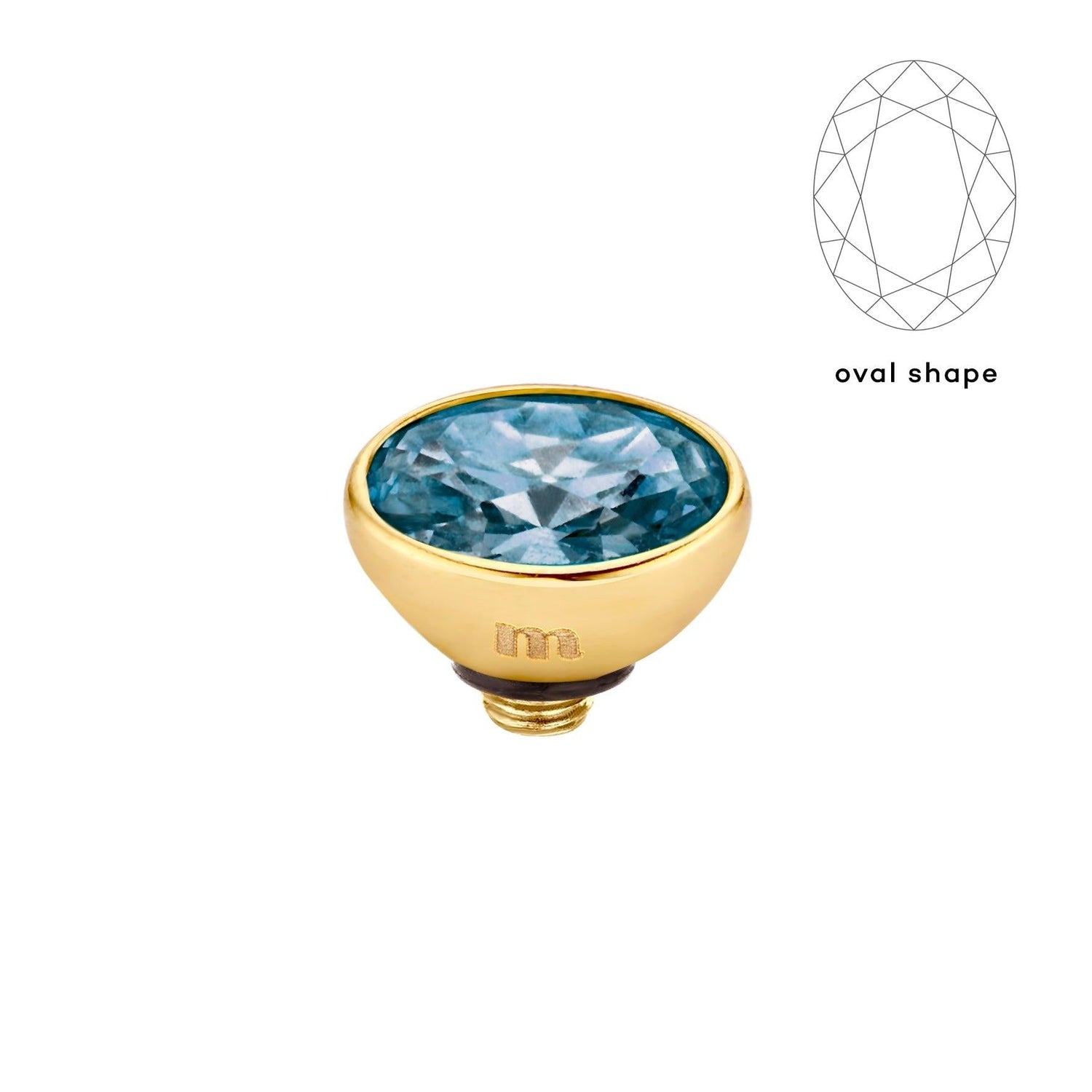 Melano Twisted Rounded Oval Steentje - melanojewelry