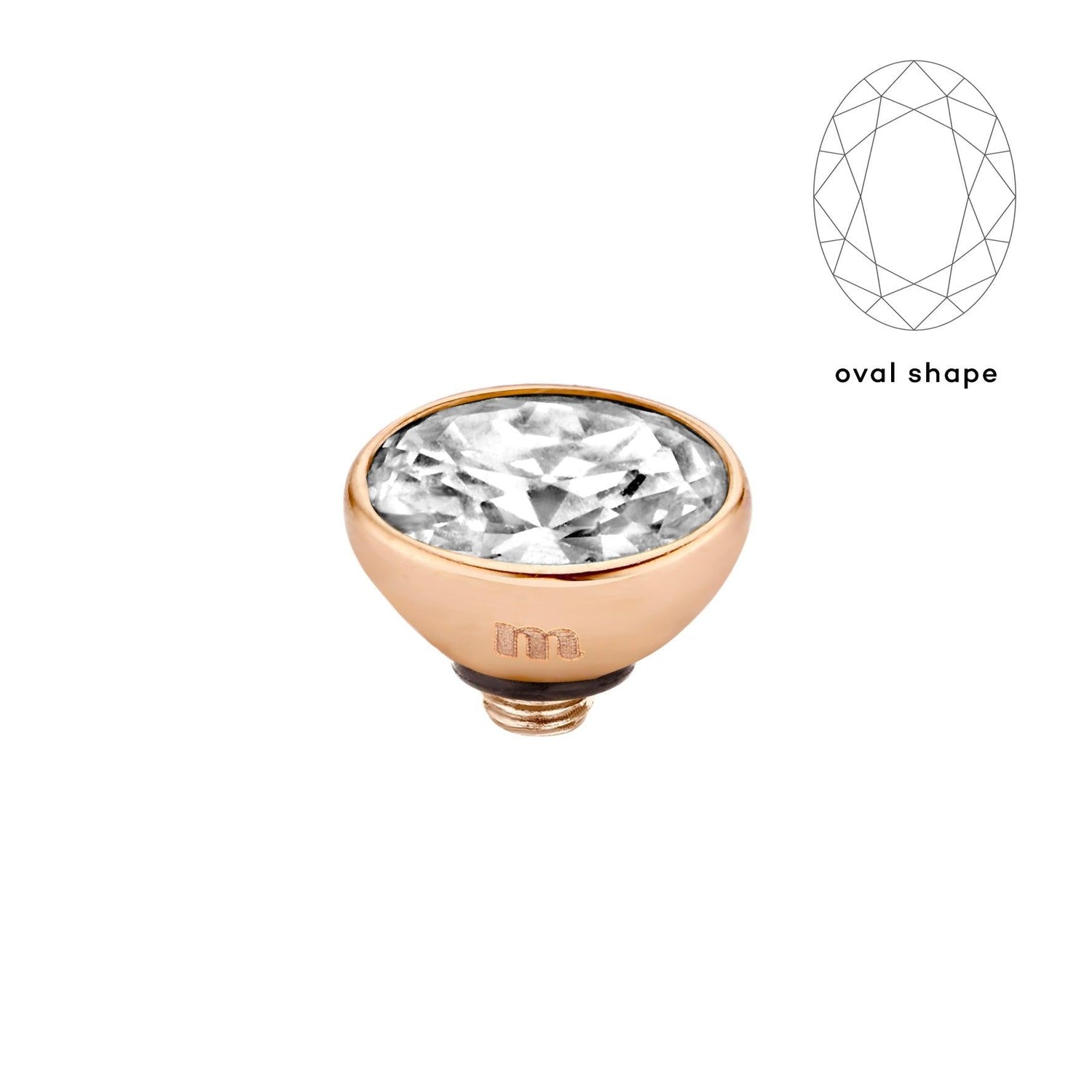 Melano Twisted Rounded Oval Steentje - melanojewelry