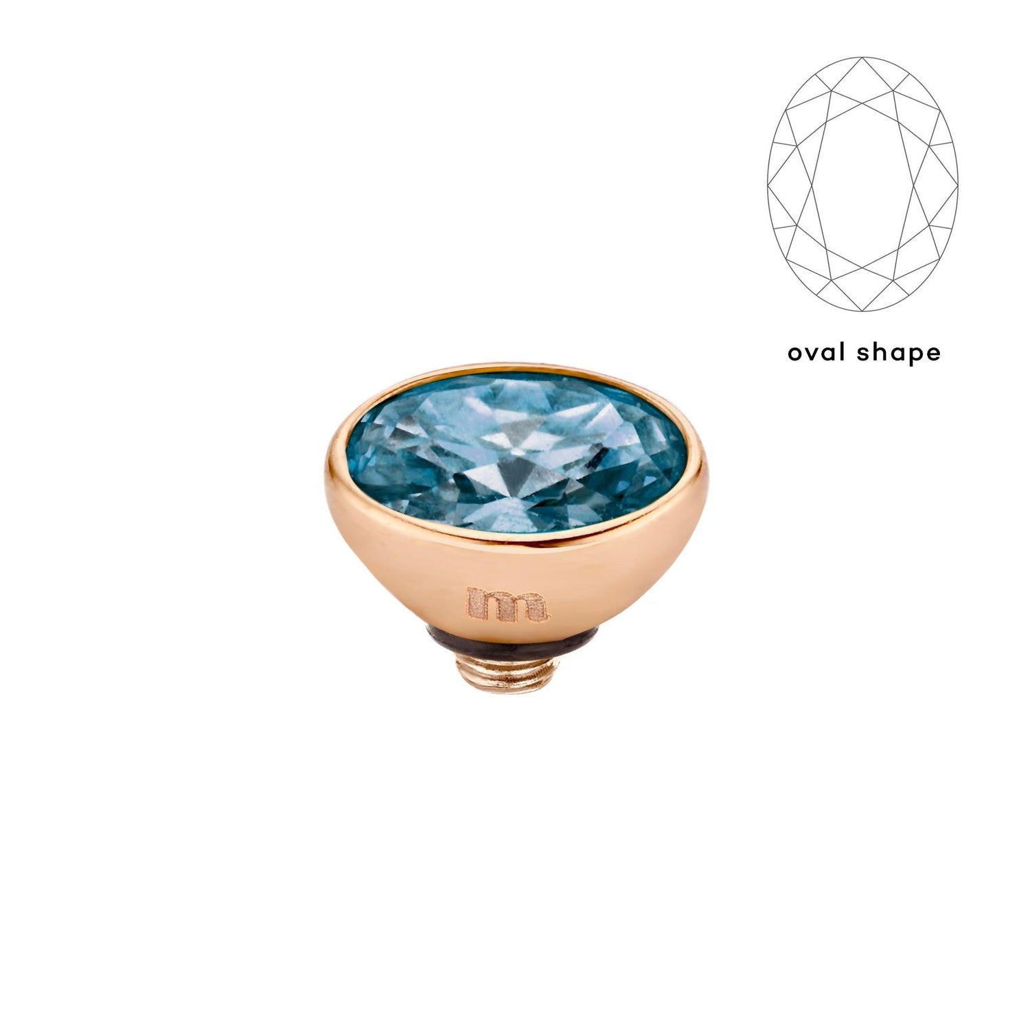 Melano Twisted Rounded Oval Steentje - melanojewelry