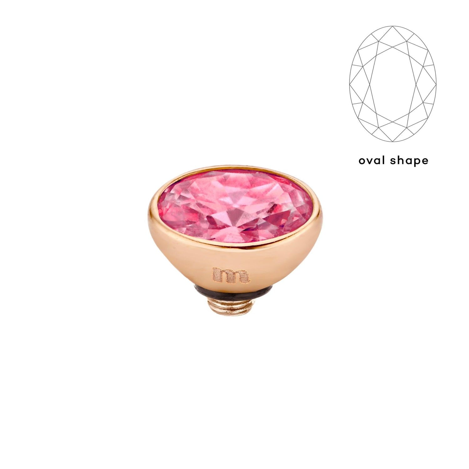 Melano Twisted Rounded Oval Steentje - melanojewelry