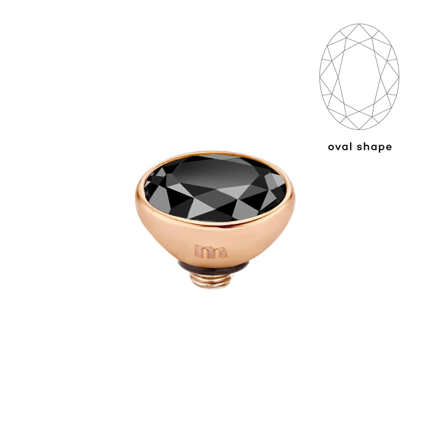 Melano Twisted Rounded Oval Steentje - melanojewelry