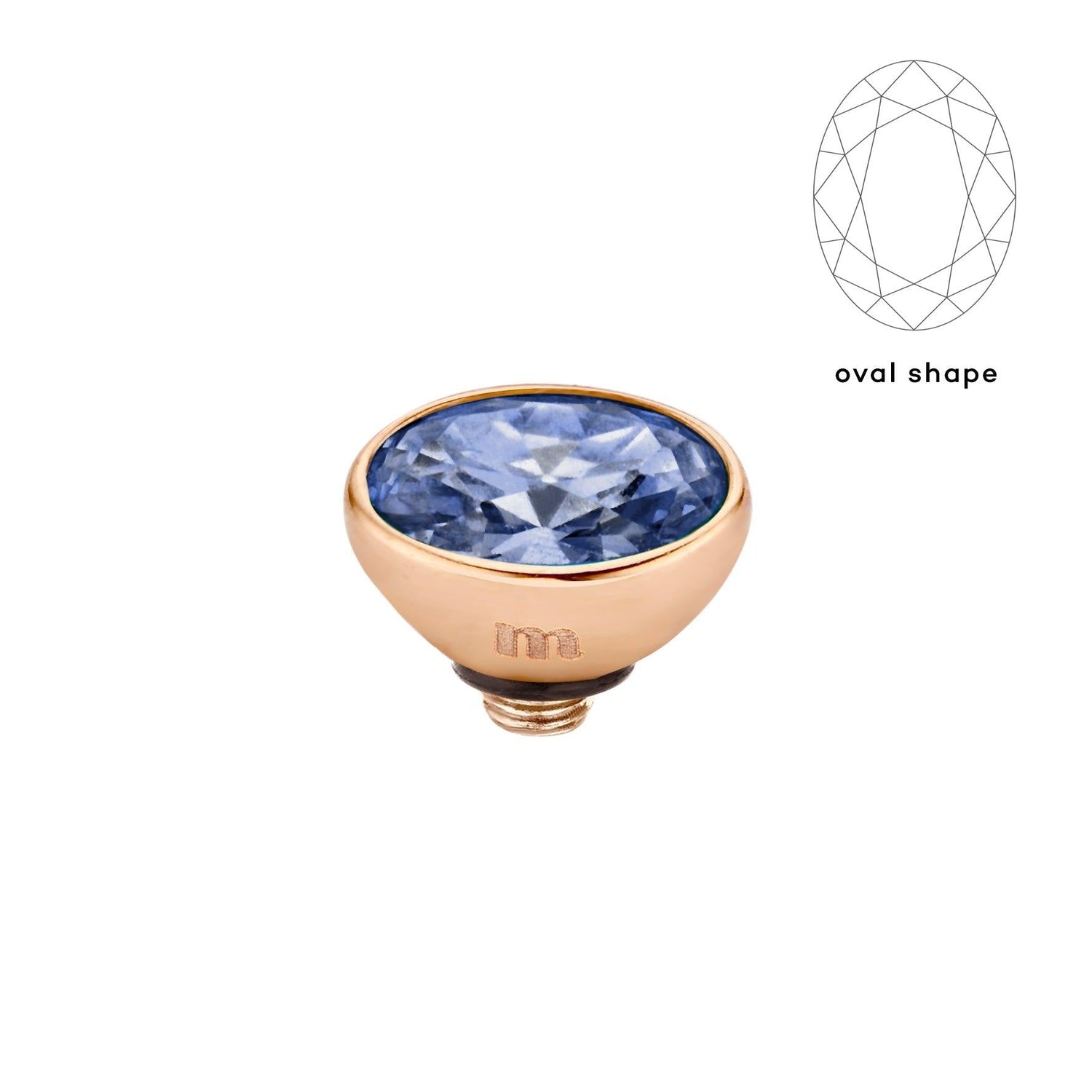 Melano Twisted Rounded Oval Steentje - melanojewelry