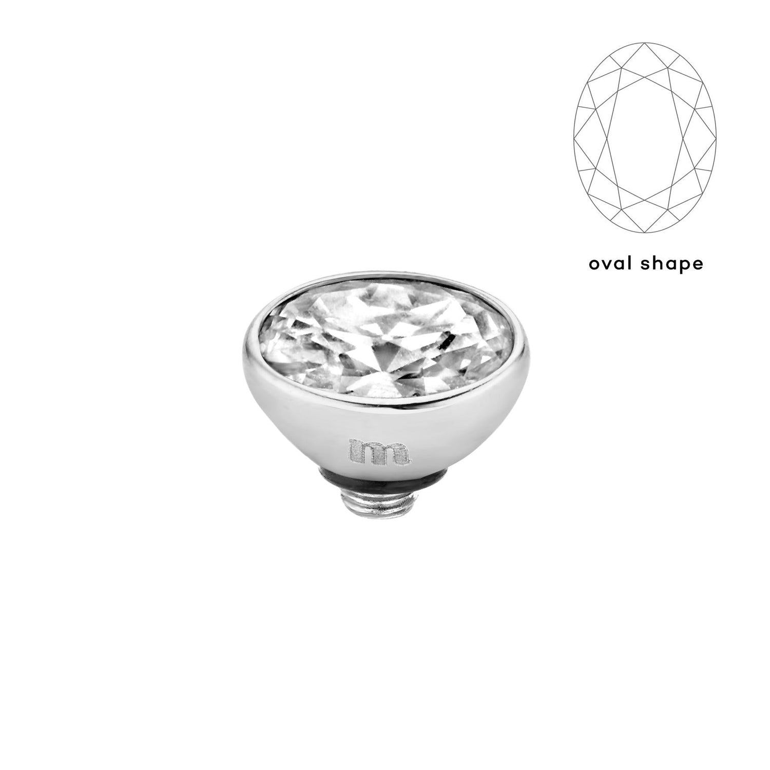 Melano Twisted Rounded Oval Steentje - melanojewelry