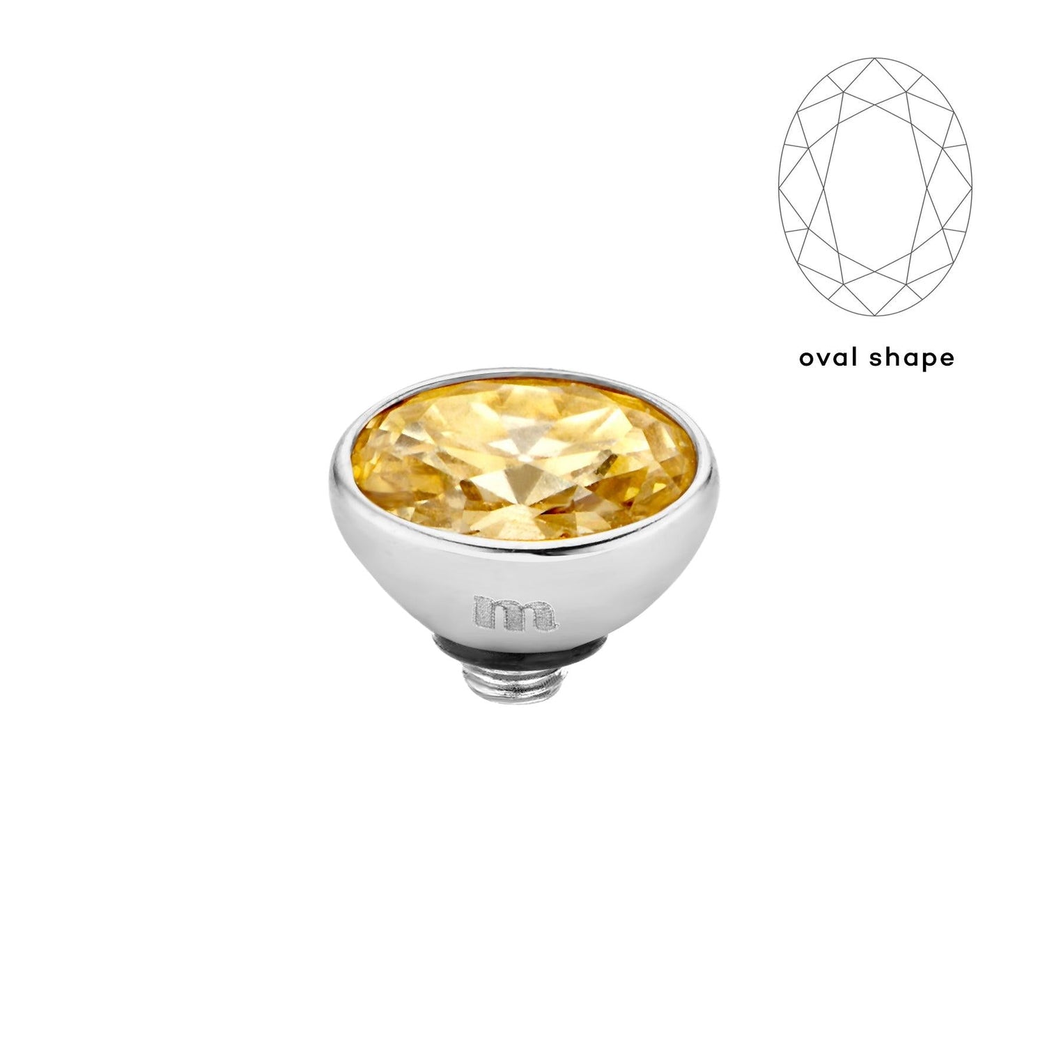 Melano Twisted Rounded Oval Steentje - melanojewelry