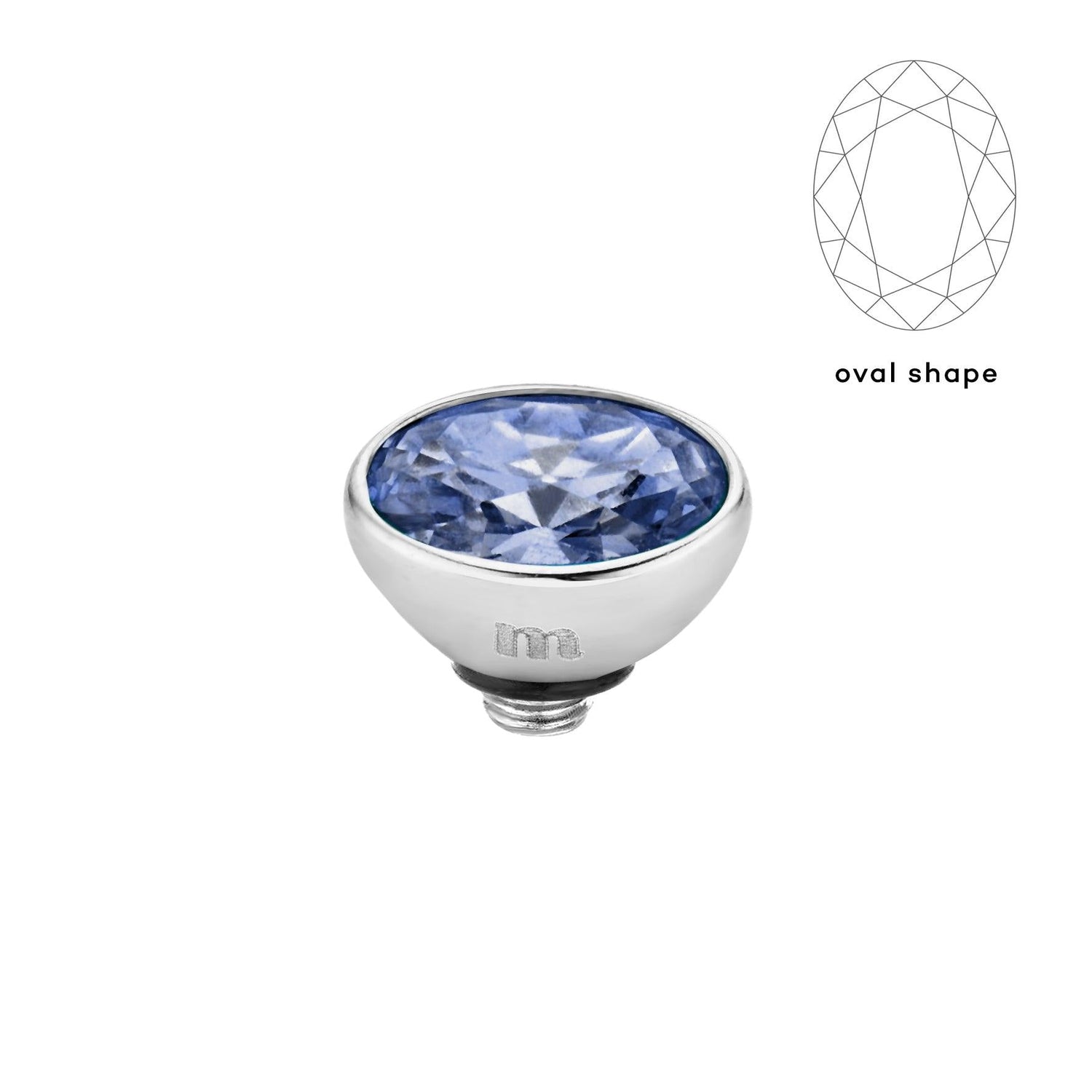 Melano Twisted Rounded Oval Steentje - melanojewelry