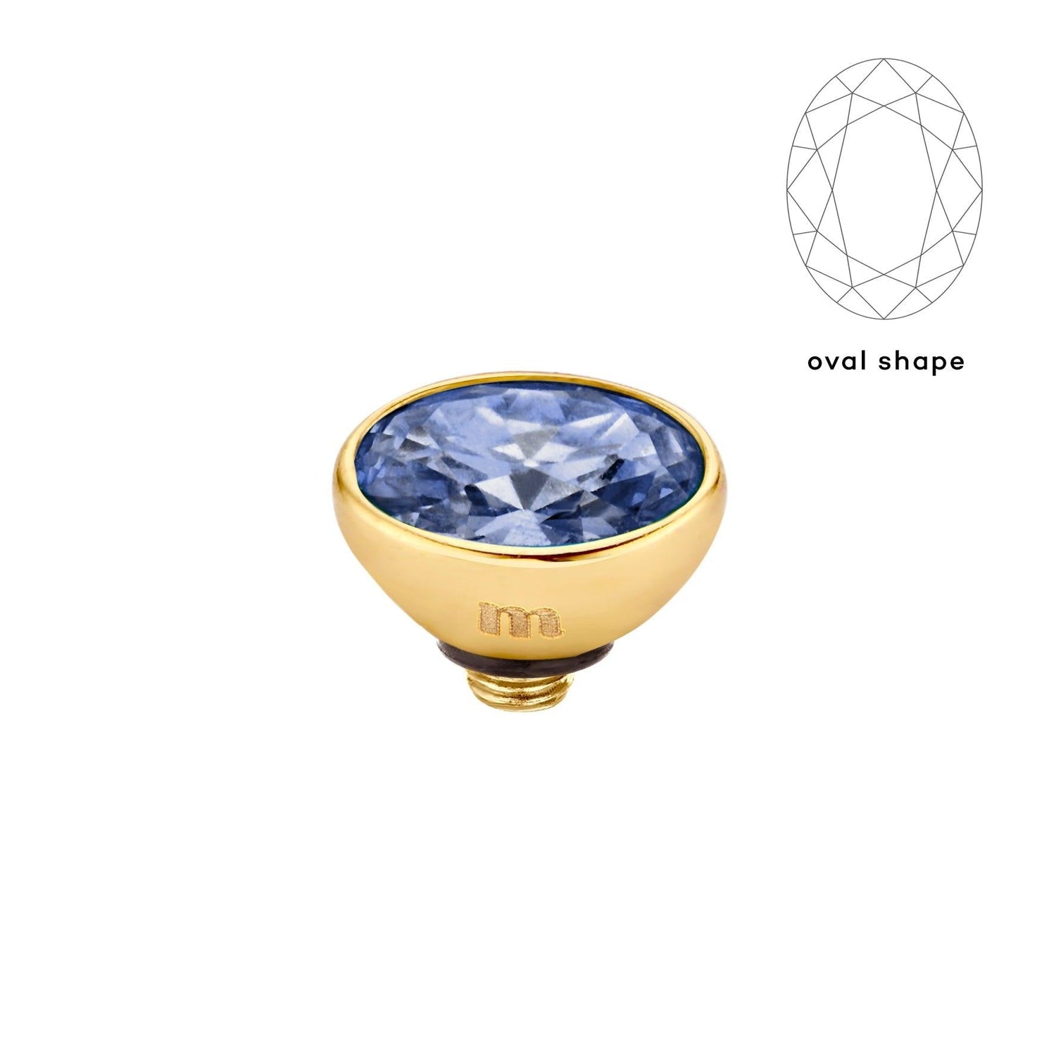 Melano Twisted Rounded Oval Steentje - melanojewelry