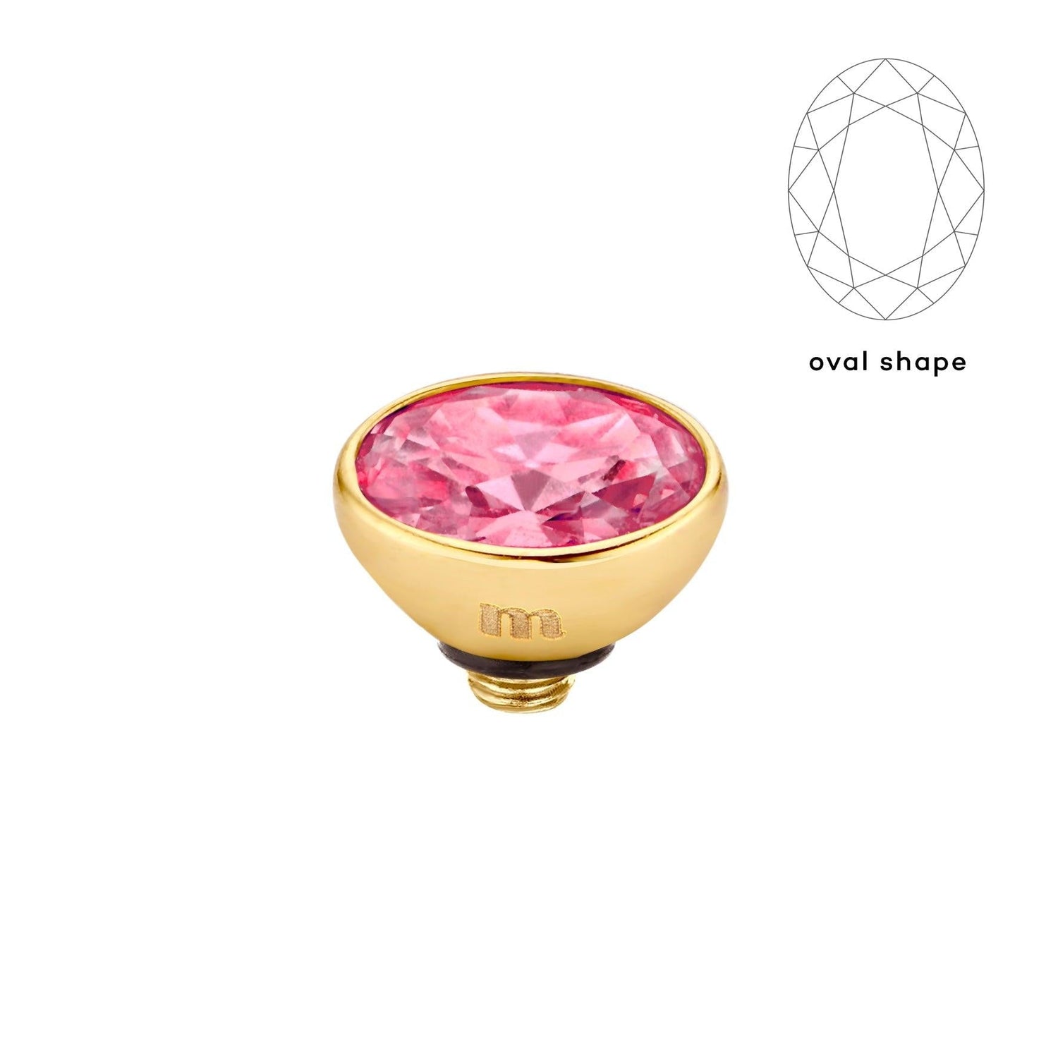 Melano Twisted Rounded Oval Steentje - melanojewelry