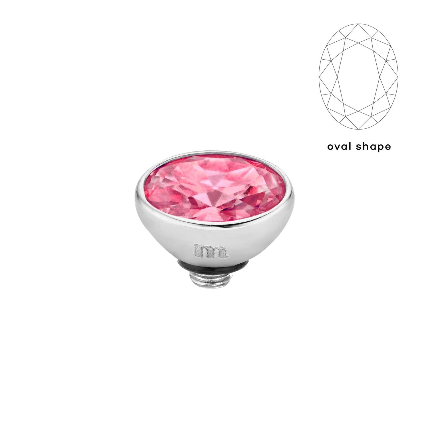 Melano Twisted Rounded Oval Steentje - melanojewelry