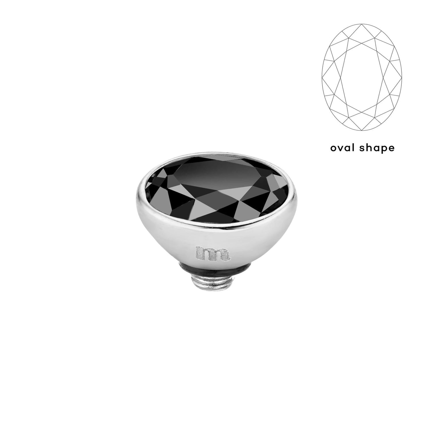 Melano Twisted Rounded Oval Steentje - melanojewelry