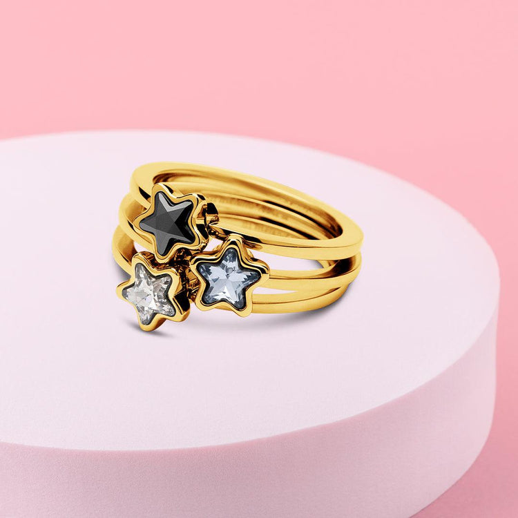 Melano Twisted Shooting Star Ringen Set - melanojewelry