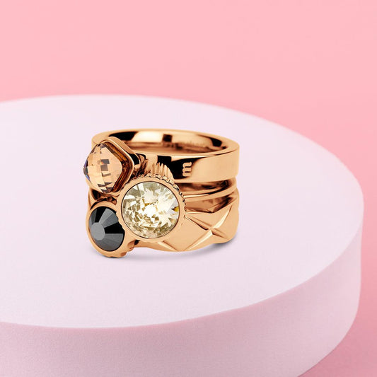 Melano Vivid & Twisted Fancy Roll Ringen Set - melanojewelry