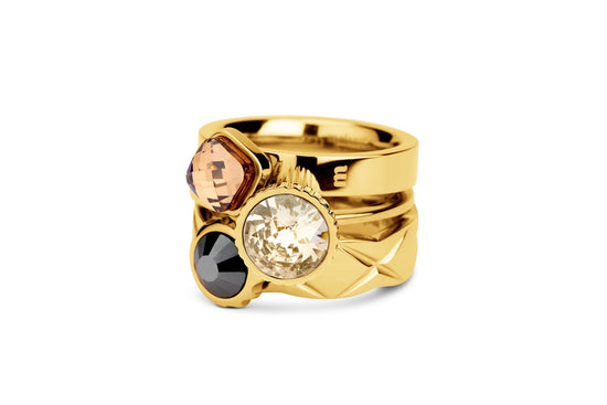 Melano Vivid & Twisted Fancy Roll Ringen Set - melanojewelry