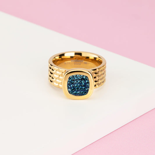 Melano Vivid Blue Sky Ring Set - melanojewelry