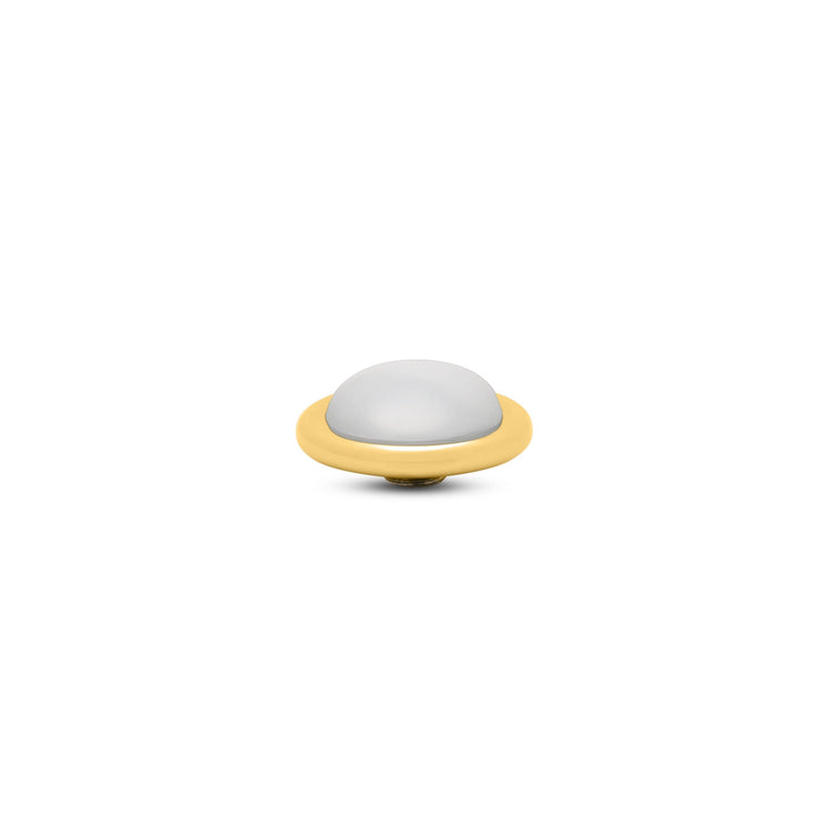 Melano Vivid Frosted Round Steentje - melanojewelry