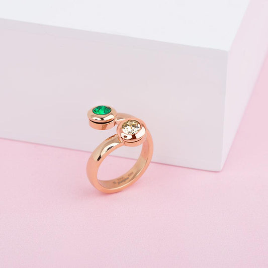 Melano Vivid Stand Strong Ring Set Rosékleurig - melanojewelry