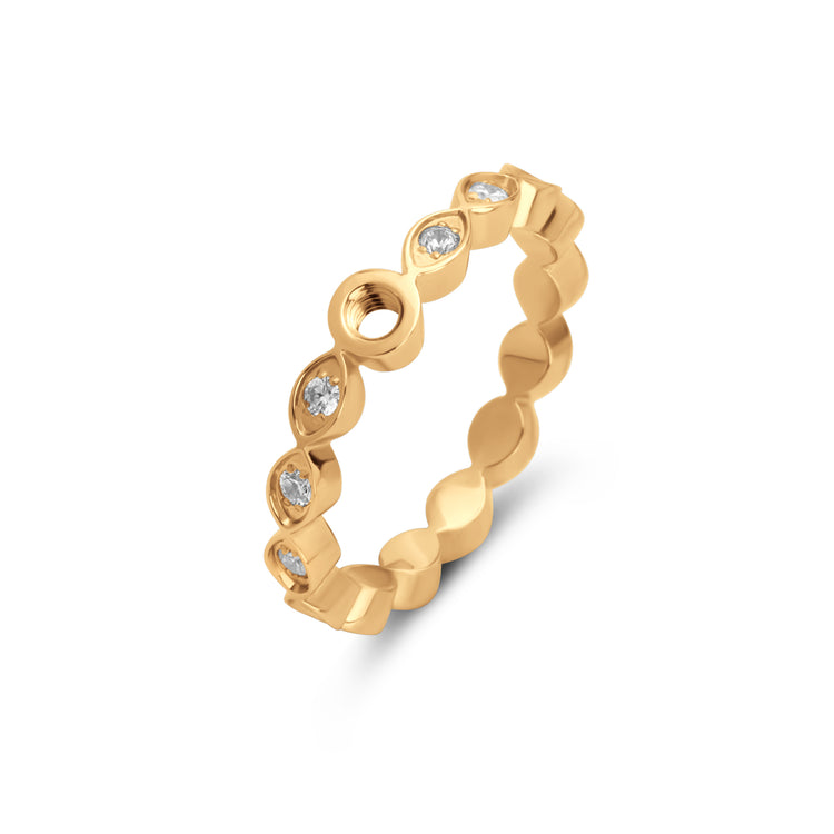 Melano Twisted Tate Ring