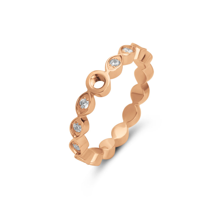 Melano Twisted Tate Ring