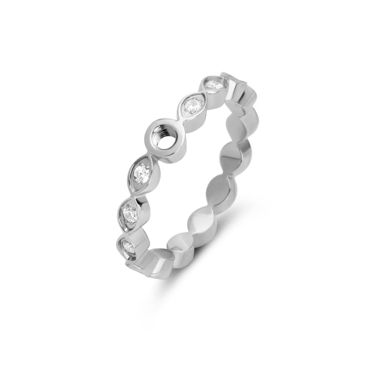 Melano Twisted Tate Ring
