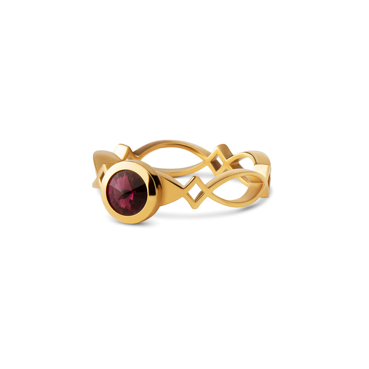 Melano Twisted Autumn Sunburst Ring Set