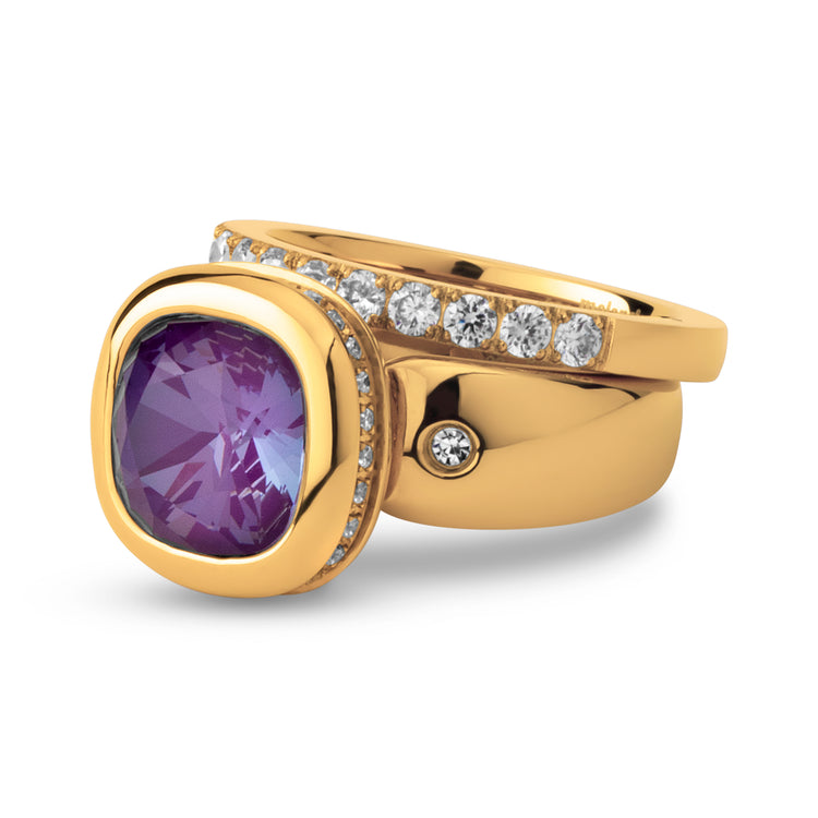 Melano Vivid & Friends Glam And Purple Ring Set