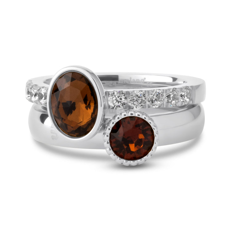 Melano Twisted Rustic Radiance Ring Set