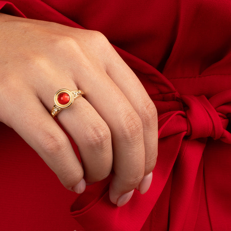 Melano Vivid Button Stein