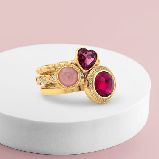 Melano Vivid & Twisted Riviera Rose Ringen Set