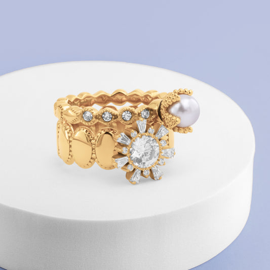 Melano Vivid & Twisted French Winter Ringen Set