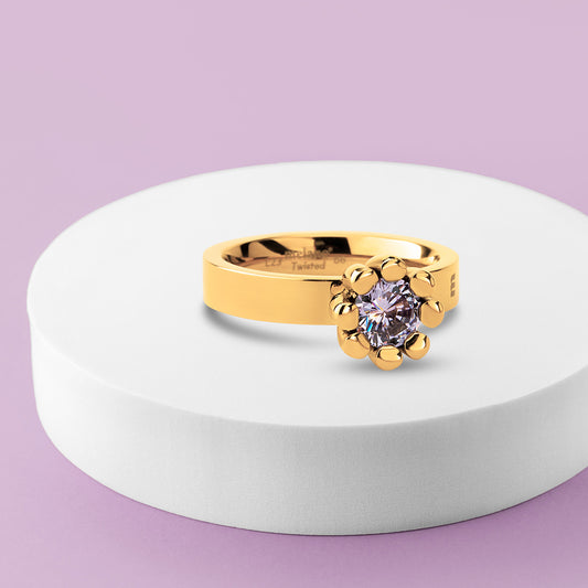 Melano Twisted Lavender Treasure Ring Set