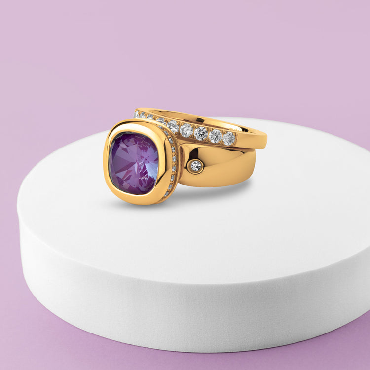 Melano Vivid & Friends Glam And Purple Ring Set