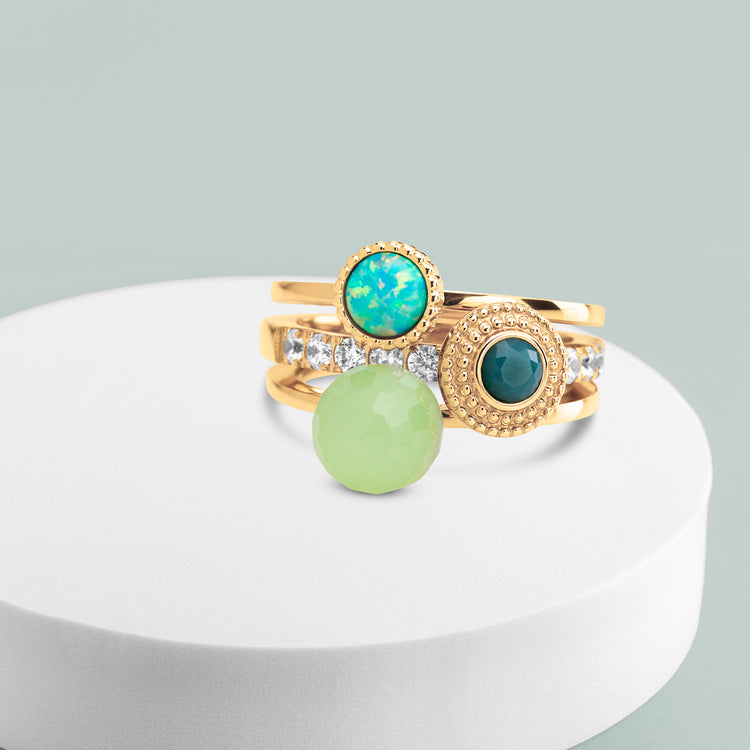 Melano Twisted Calm Horizon Ring-Set