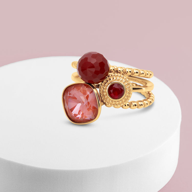 Melano Twisted Spice Gleam Ring Set