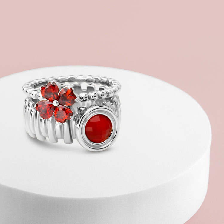 Melano Vivid & Twisted Forest Glow Ringen Set