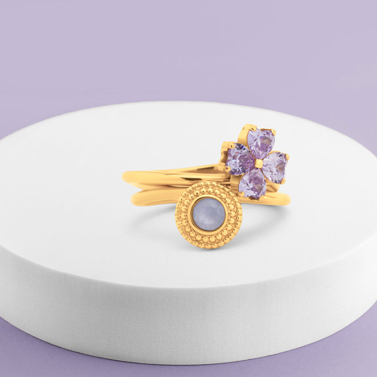 Melano Twisted Velvet Muse Ringe-Set