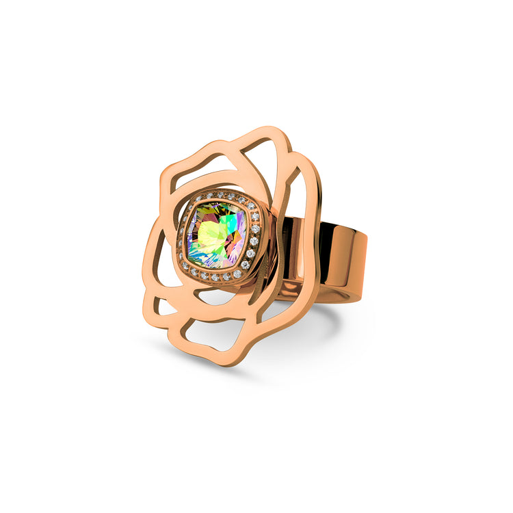 Melano Vivid Blomming Rose Ring Set