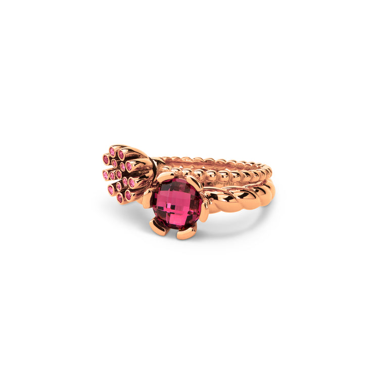 Melano Twisted Coral Blooms Ring Set