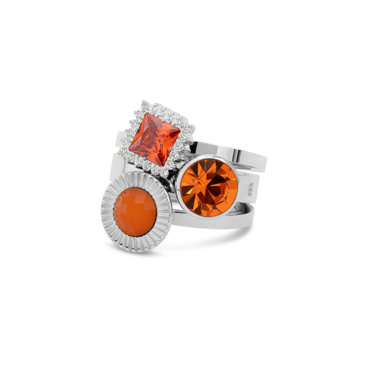 Melano Vivid & Twisted Sunrise Spark Ringen Set