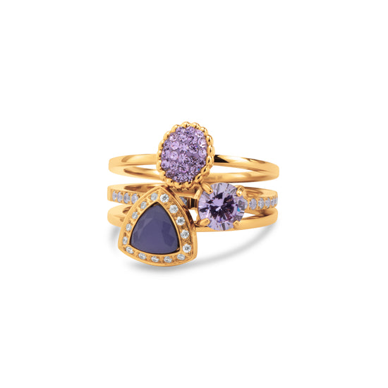 Tangrazian Ringen Melano Twisted Lavender Smash Ringen Set
