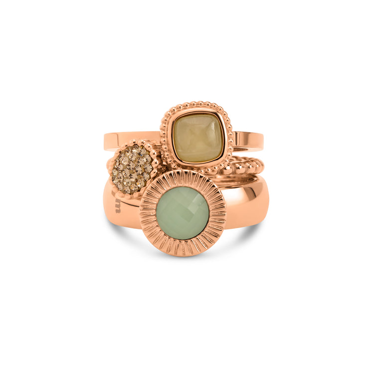 Melano Vivid & Twisted Sand Sprint Ring Set