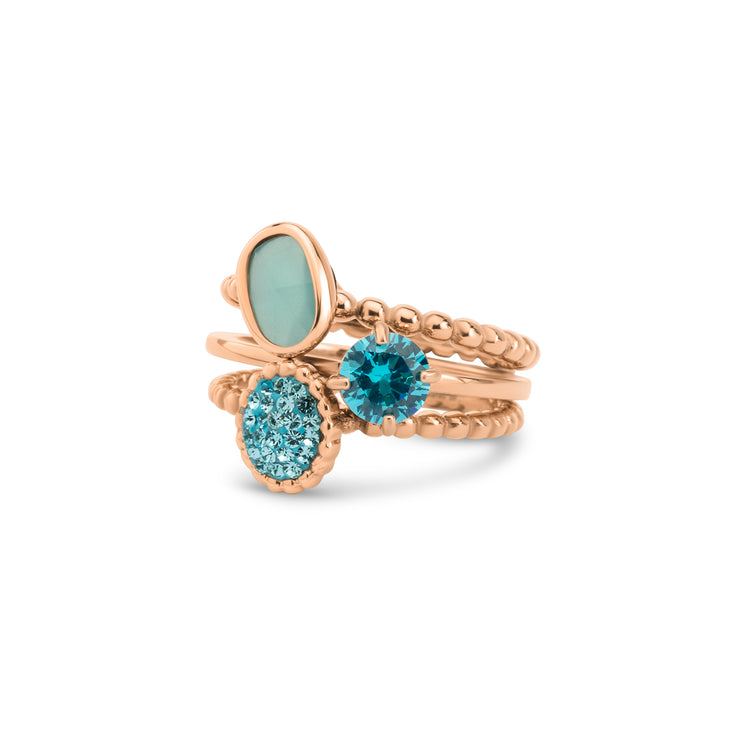 Melano Twisted Beachy Glow Ringen Set