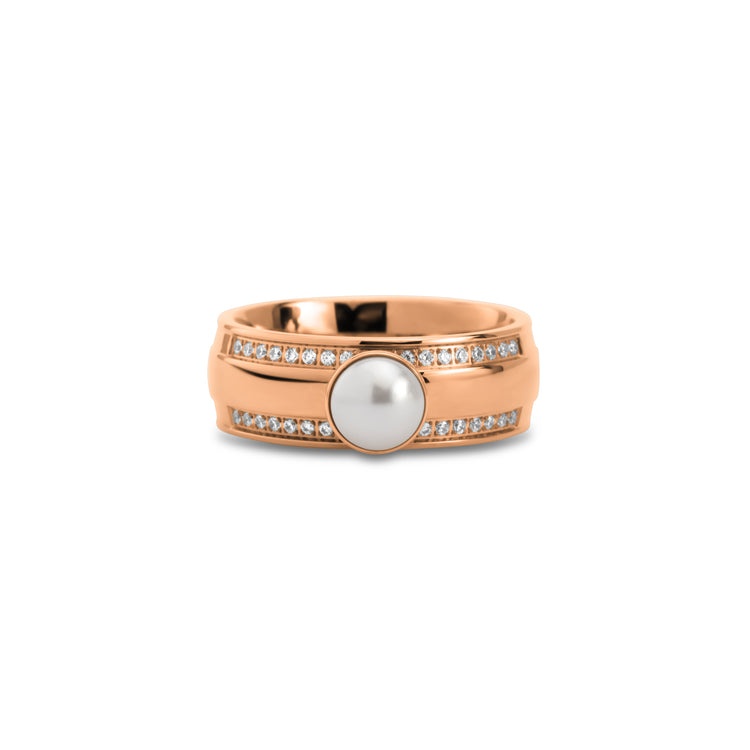 Melano Twisted Girls Love Pearls Ring Set